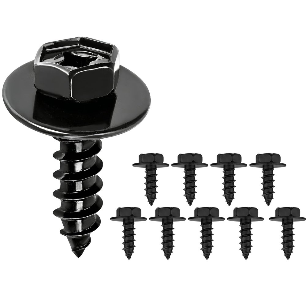 Lxsloet 10PCS Bumper Cover Splash Shield Mud Guard Screw Bolt, Car Fender Liner Bolts, 90159-60498 Hex Head Screw Bolts, Car Fender Bumper Retainers Compatible with Most Vehicles (10PCS)