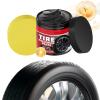 100g Car Tire Shine with Sponge, Auto Tire Polishing Paste, Wheel Shine Tires Polishing Paste, for Cars Collectors Dealers Shops Riders Shows Fleet Managers Weekend Cleaning view 1