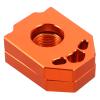 Pair of Aluminum Alloy Motorcycle Chain Tensioners in Orange for Trails view 1