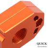 Pair of Aluminum Alloy Motorcycle Chain Tensioners in Orange for Trails view 3