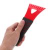 Cabilock 2pcs Mini Plastic Ice Scraper for Car and Freezer Snow Removal, Portable Frost Defrost Tool with Red Handle for Winter Automotive and Kitchen Use view 3