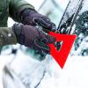 Cabilock 2pcs Mini Plastic Ice Scraper for Car and Freezer Snow Removal, Portable Frost Defrost Tool with Red Handle for Winter Automotive and Kitchen Use view 4