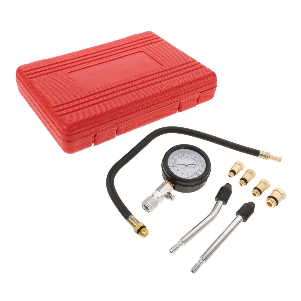BESTOYARD Cylinder Compression Tester and Leak Down Tester Kit, Automotive Engine Pressure Gauge with Threaded Adapters for Car and Motorcycle Engine Diagnostics