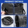 YSFER 2 PCS Collapsible Car Trash Can, Multipurpose Portable Automotive Garbage Bin with Hanging Loop, Waterproof Oxford Cloth Trash Bag Washable Waste Basket for Cars Trucks SUVs view 4
