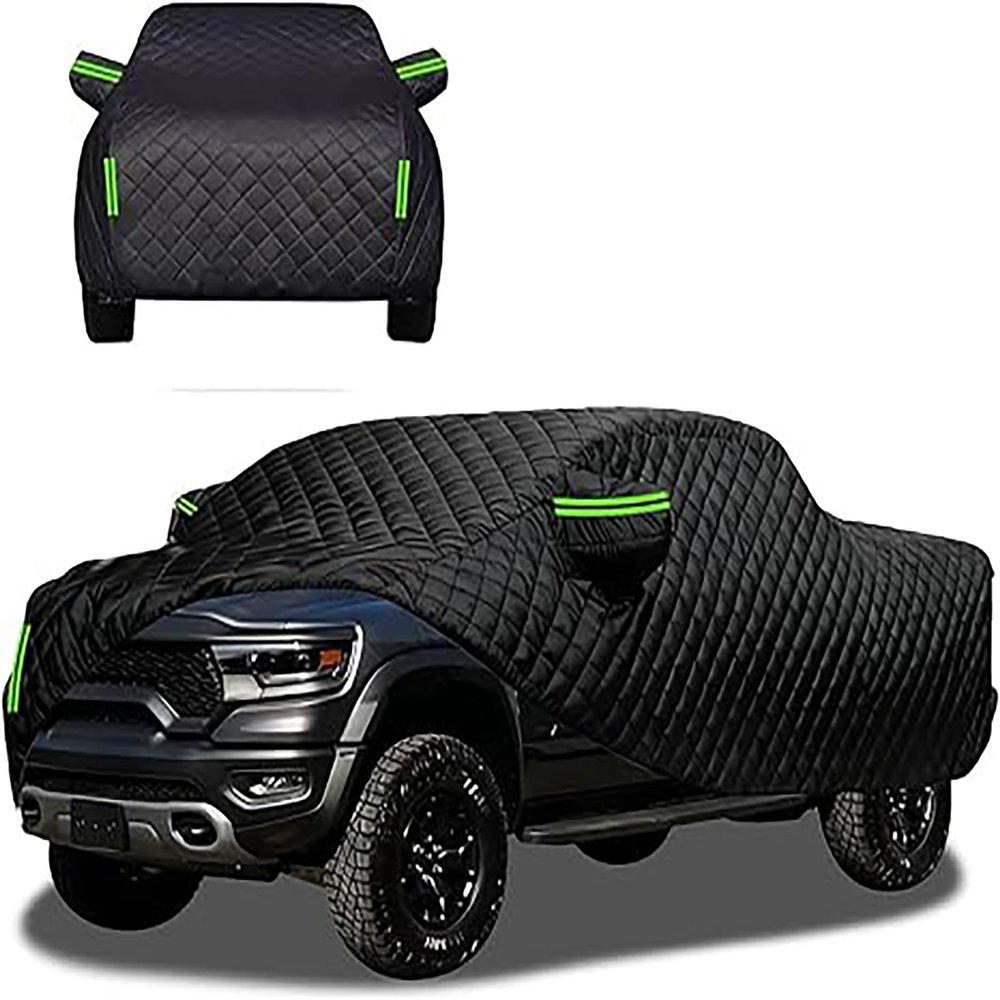 Hail Protector Car Cover Truck for 2004-2012 GMC Canyon Extended Cab, 6.2 ft.,Hail Cover Truck,Waterproof All Weather,Dustproof,Zipper,Reflective Strips phze,207.16968inch