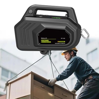 JUXDZISHW 1000W,Electric Hoist Winch, 1000W Portable Rechargeable Winch Crane 300kg Lift Capacity & Lift 14m/min with Wireless Remote Control, for Garage, Warehouses, Factories