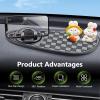 lekiliky Multifunction Anti-Slip Car Dashboard Mat, Center Console Storage Mat with Phone Holder Parking Number Holder, 3-in-1 Dashboard Accessories, Universal for Most Cars (Black #B) view 3