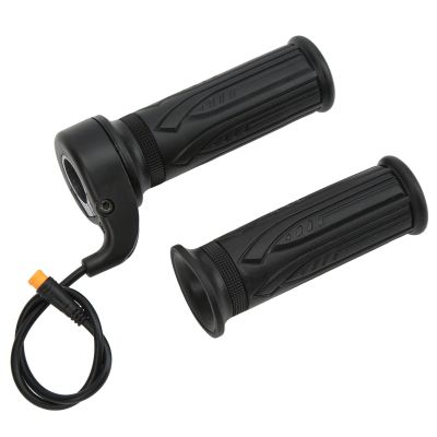 ALIESTFDNO Electric Bike Throttle Handle with Waterproof Connector, 20X Scooter Speed Grip for 22.2mm Handlebar, Compatible with 12V 24V 36V 48V 72V Conversion Kits