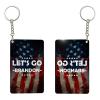 Let'S Go Brandon Rectangular Acrylic Keychain 2 X 3 Inch Fashionable Stainless Steel Key Ring4 view 2