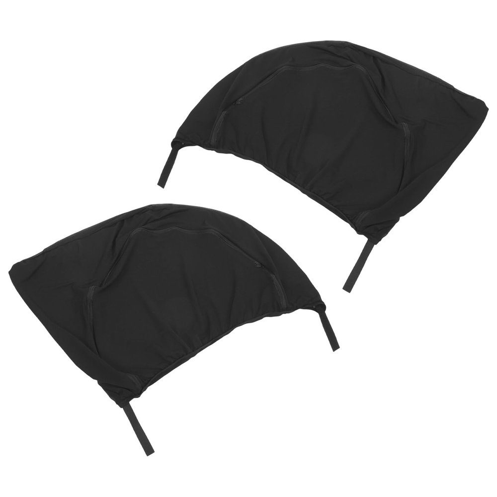 ELEOUTI Car Window Sun Blocker Mesh Curtain, 1 Pair Double-Layer Side Window Sunshade with Zipper, Heat Insulation and UV Protection for Safety and Outdoor Travel