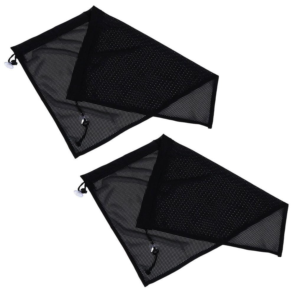 Healvian Car Sun Protection Curtain with Suction Cup 2pcs Mesh Window Sunshade for Side Windows Heat and Sunlight Blocker Automotive Interior Accessories