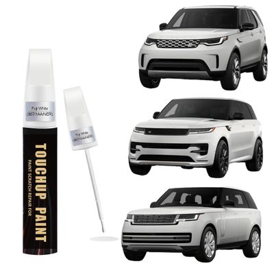 Fuji White(867/1AA/NER) Car Paint Touch Up Pen Compatible with Landrover, 2-In-1 Color Accurate Touch Up Car Scratch Repair Paint Match Landrover Series Automotive Scratch Remover for Nicks & Chips Repair