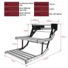 Folding RV Step Assembly with LED Light Bar & Non-Slip Pedal 400 LBS Capacity Electric Retractable Rv Steps for Motorhomes Camper Caravans Travel Trailer(12V,Double) view 2