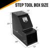 Truck Step Tool Box 12" Heavy Duty Aluminum Side Mount Lockable Storage view 3