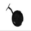 GM GENUINE PARTS 42938098 Jet Black Front Floor Console Extension Panel Bolt Access Hole Cover view 2