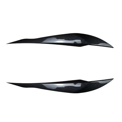 for 3 Series F30 F31 F35 318i 320i 2012 2013 2014 2015 2016-2018 Lamp Eyebrow Front Headlight Eyelid Cover Eyelid Headlight Eyebrow Eyelid Cover Trim(Gloss Black)(Carbon Fiber Look)