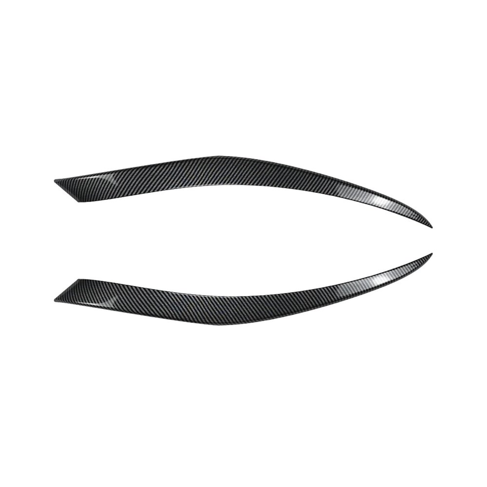 for Seat for MK2 2005 2006 2007 2008 2009 2010 2011 2012 Exterior Front Head Lamp Cover Headlight Eyebrow Eyelid Trim Headlight Eyebrow Eyelid Cover Trim(Glossy Black)(Carbon Fiber Look)