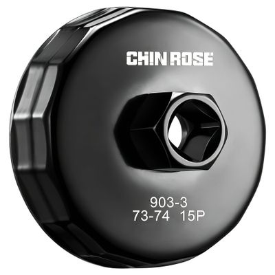 Chinrose 73-74mm Oil Filter Wrench, 15 Flutes oil filter socket wrench & Heavy-Duty 1/2Inch Square Drive Flute Oil Filter Removal Tool