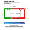 2 Packs License Plate Frame Portugal Flag Printed Aluminum Metal Licence Plate Holder Universal Fit Car for Men Women view 2