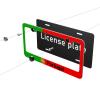 2 Packs License Plate Frame Portugal Flag Printed Aluminum Metal Licence Plate Holder Universal Fit Car for Men Women view 4