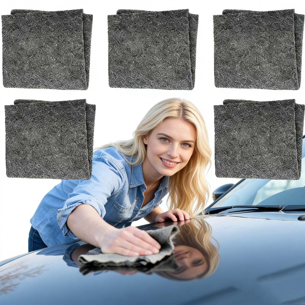 Nano Sparkle Cloth Car Scratch Remover Upgraded Nano Sparkle Cloth for Cars Scratches,Miracle Nano Cleaning Cloth Scratch 5 Pcs 10cm*20cm