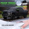 Hail Protector Truck Cover for GMC Sierra 2500HD Crew Cab Short Bed 2001-2025,Anti Hail Car Cover Rain Sun Snow Protection,Waterproof,Zipper Door,Reflective Strips(Balck) rgf3h view 2