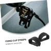 FUOYLOO Fixed Gear Bike Pedal Straps Adjustable Toe Clips Cycling Footrest Straps Lightweight Black Pair for Road and Mountain Bikes view 3