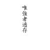 Car Sticker Chinese Hieroglyph The Strongest Survives(White,50x7.8 cm) view 3