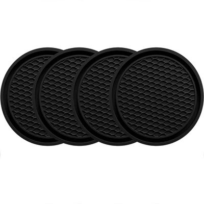 H-Quenby 4 Pcs Cup Holder Coasters for Audi SQ5 2014-2017/Audi Q5 2009-2017, Cup Mat Anti Slip Pad Interior Accessories Automotive Insert Protector Waterproof Durable