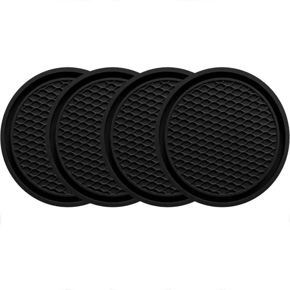 H-Quenby 4 Pcs Cup Holder Coasters for Audi SQ5 2014-2017/Audi Q5 2009-2017, Cup Mat Anti Slip Pad Interior Accessories Automotive Insert Protector Waterproof Durable