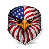 Reflective Eyes Eagle Decal, USA Flag PVC Decal for Truck Window, Tailgate, Cooler, Laptop and Toolbox, Waterproof Patriotic Bald Eagle Sticker,Cars, Laptop, American Pride Accessory (6.75.1 in) view 1