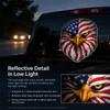 Reflective Eyes Eagle Decal, USA Flag PVC Decal for Truck Window, Tailgate, Cooler, Laptop and Toolbox, Waterproof Patriotic Bald Eagle Sticker,Cars, Laptop, American Pride Accessory (6.75.1 in) view 2