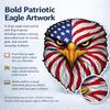 Reflective Eyes Eagle Decal, USA Flag PVC Decal for Truck Window, Tailgate, Cooler, Laptop and Toolbox, Waterproof Patriotic Bald Eagle Sticker,Cars, Laptop, American Pride Accessory (6.75.1 in) view 3