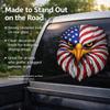 Reflective Eyes Eagle Decal, USA Flag PVC Decal for Truck Window, Tailgate, Cooler, Laptop and Toolbox, Waterproof Patriotic Bald Eagle Sticker,Cars, Laptop, American Pride Accessory (6.75.1 in) view 4