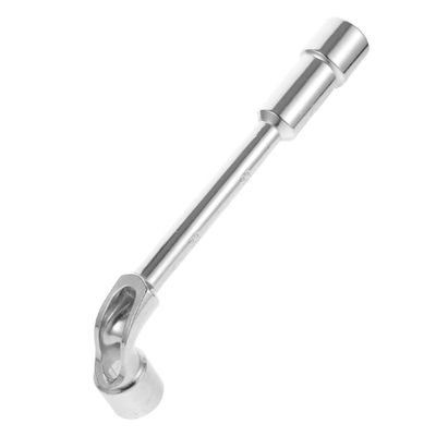 SOLUSTRE 21mm L-shaped Socket Spanner Wrench, Tire Valve Repair Tool with Angled Double-ended Socket, Automotive Lug Wrench for Suv Rv Motorcycle Wheel Maintenance