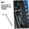 SOLUSTRE 21mm L-shaped Socket Spanner Wrench, Tire Valve Repair Tool with Angled Double-ended Socket, Automotive Lug Wrench for Suv Rv Motorcycle Wheel Maintenance view 3