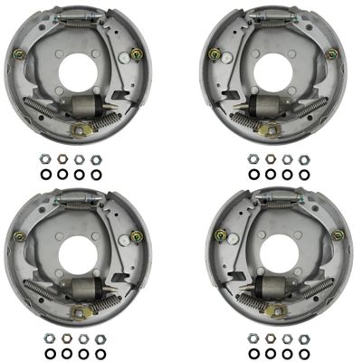 10" Hydraulic Trailer Brake Kit for 3,500 lb Trailer Axle - Free-Backing Brakes, Multiple Package Options. (2 Pair Brakes)