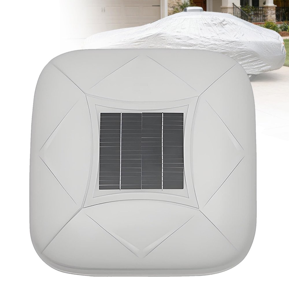 HuanSebesity Full Exterior Smart Car Cover,Solar Powered Automatic Protection Shelter,Aterproof Windproof Snowproof Anti-Hail Durable Material,for Sedan SUV Mpv Indoor Outdoor All Weather White-3L