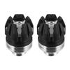 Healvian 2pcs Motorcycle Anti Collision Front Fork Cups Aluminum Alloy Shockproof Crash Caps for Off-road Motorbike and Electric Vehicle Fork Protection Silver view 1
