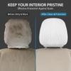 Fiknonk 2 PCS Headrest Covers, Funny Full Face Mask Design, Soft Stretchable Anti-scratch Protector for Front Seats, Universal for Most Cars, Trucks, SUVs (White) view 4