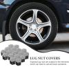 Bling Lug Nut Covers 20pcs Plastic Silver Car Wheel Caps view 3