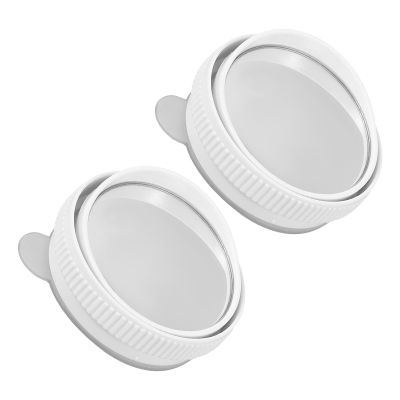 Car Blind Spot Auxiliary Mirrors 1 Pair Plastic White for Side Mirrors