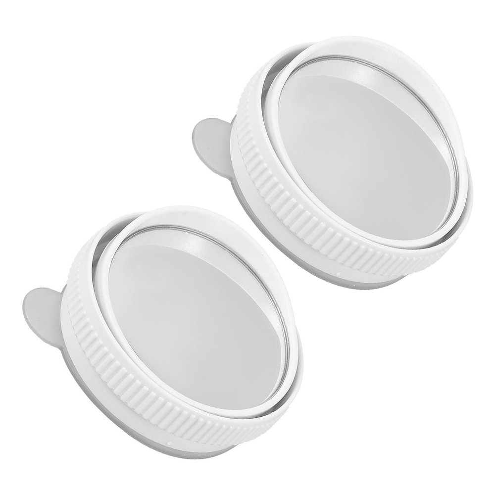 Car Blind Spot Auxiliary Mirrors 1 Pair Plastic White for Side Mirrors