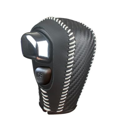 BUVXDIOU Compatible with Honda 2012-2014 CR-V Hand Sewing DIY Hand Stitched Car Leather Gear Shift Knob Cover Anti-Slip Breathable Shift Knob Protector