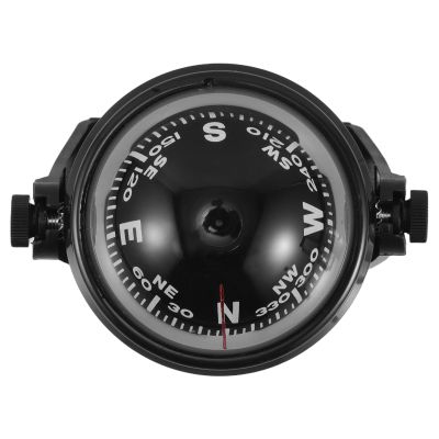Alipis Car Dashboard Compass Ball for Auto and Boat, Small Magnetic Navigation Compass with Declination Correction, Black Outdoor Vehicle Mount Guide Ball for Marine and Hiking