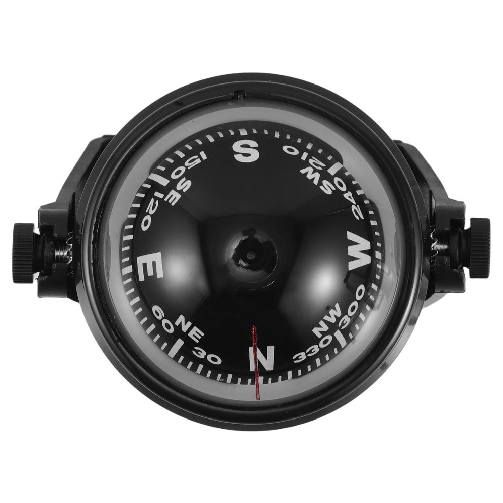 Alipis Car Dashboard Compass Ball for Auto and Boat, Small Magnetic Navigation Compass with Declination Correction, Black Outdoor Vehicle Mount Guide Ball for Marine and Hiking