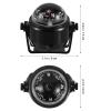 Alipis Car Dashboard Compass Ball for Auto and Boat, Small Magnetic Navigation Compass with Declination Correction, Black Outdoor Vehicle Mount Guide Ball for Marine and Hiking view 2