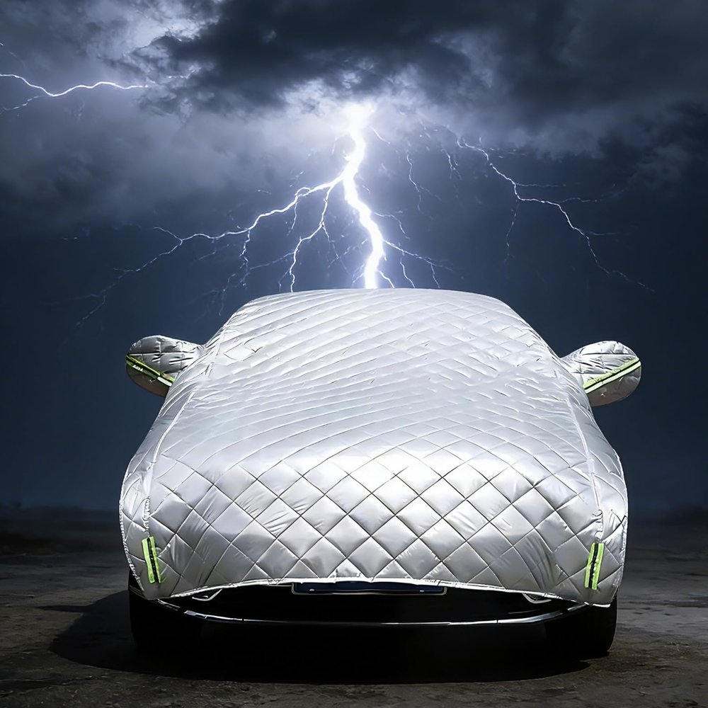 Hail Car Cover for Chevrolet Traverse (2009-2025),Anti-Hail Half Car Covers with Cotton Lining, Outdoor Waterproof,All-Weather,Thickened Hail Blanket,Scratchproof l0406