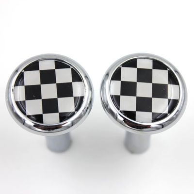 Door Lock Knob Stickers Car Interior Decoration Accessories for Mini Cooper F Series 2014-2024 (Checkered)