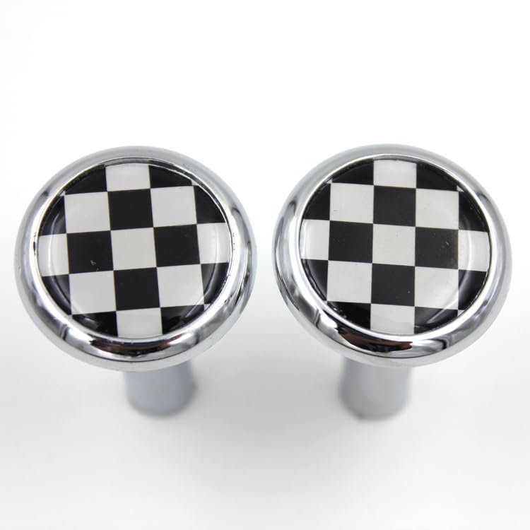 Door Lock Knob Stickers Car Interior Decoration Accessories for Mini Cooper F Series 2014-2024 (Checkered)